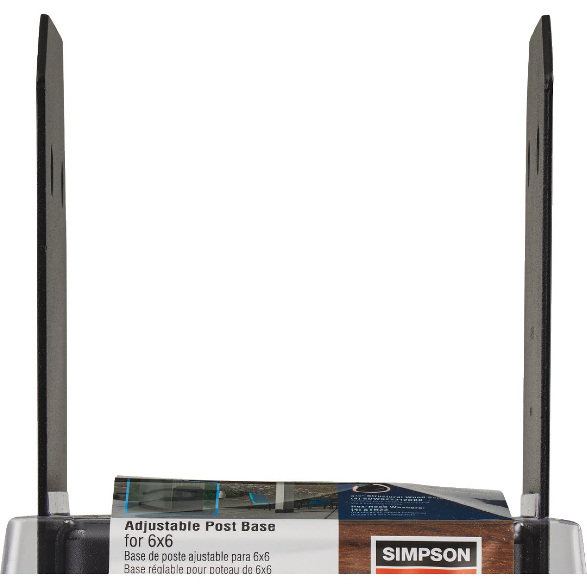 Simpson Strong-Tie Outdoor Accents Avant Collection ZMAX 6X6 Black Post Base Image 5