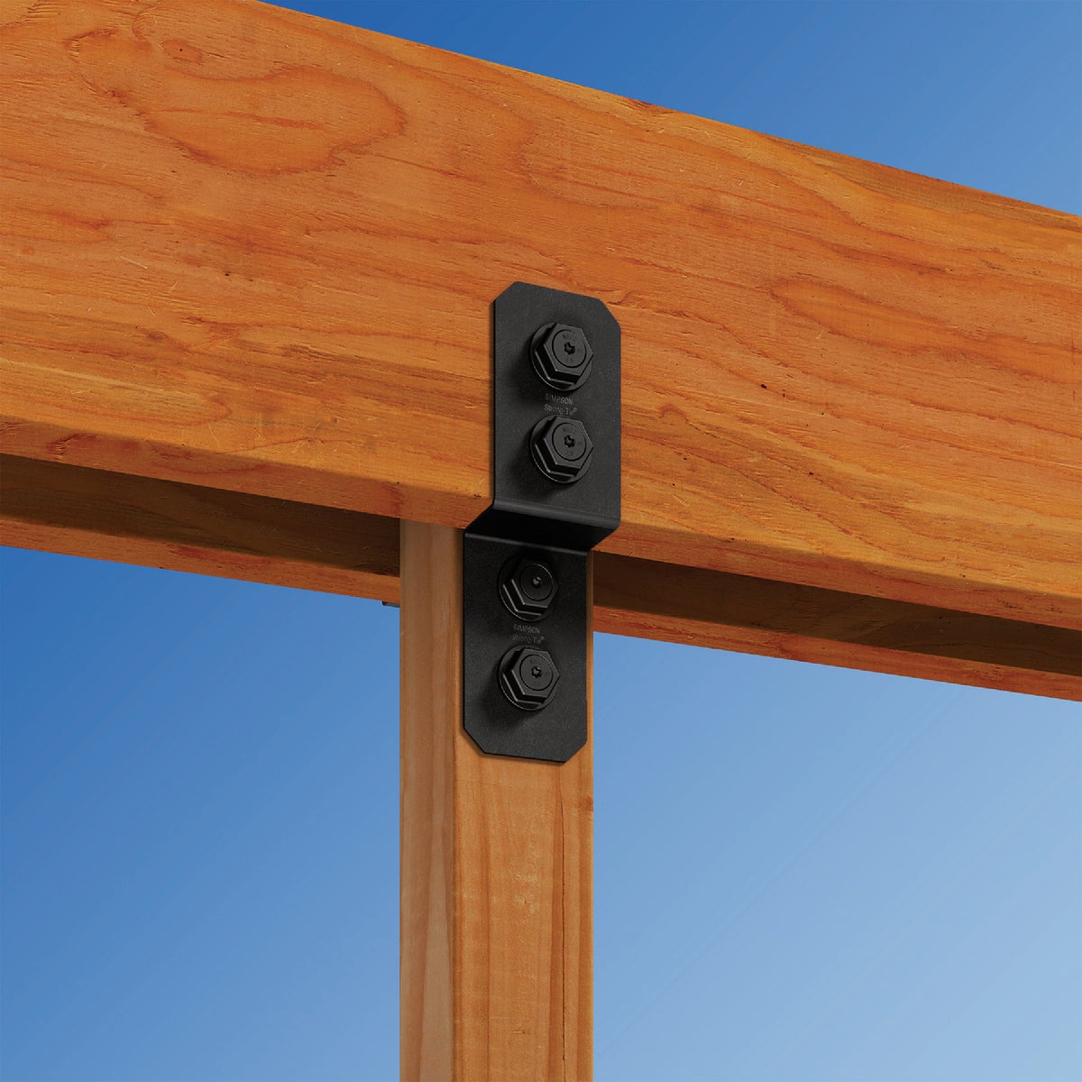 Simpson Strong-Tie Outdoor Accents Avant Collection ZMAX 2X 4 In. Black Deck Joist Tie Image 3