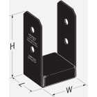 Simpson Strong-Tie Outdoor Accents Avant Collection ZMAX 4X4 Black Post Base Image 3