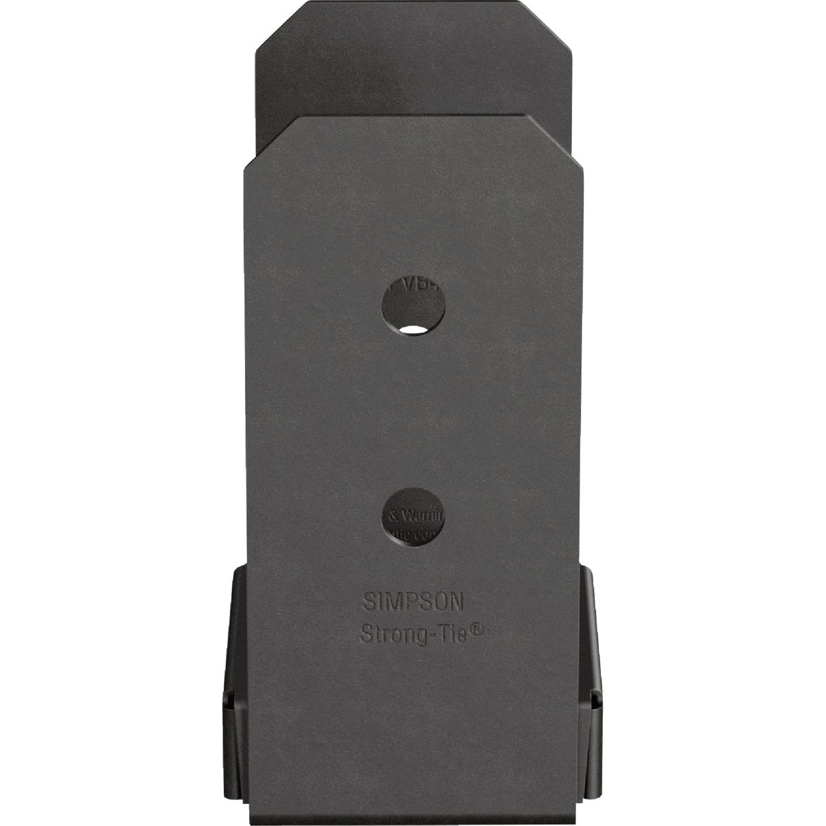 Simpson Strong-Tie Outdoor Accents Avant Collection ZMAX 4X4 Black Post Base Image 6