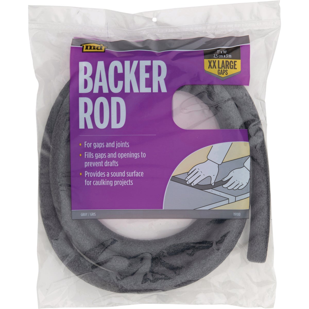 M-D Building Products 10 Ft. Gray Foam Backer Rod for XX-Large 1 In. Gaps and Joints Image 6