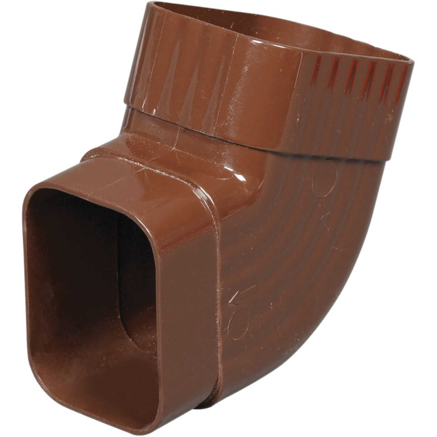 Amerimax 2 In. x 3 In. Brown Vinyl Side B Elbow Image 1