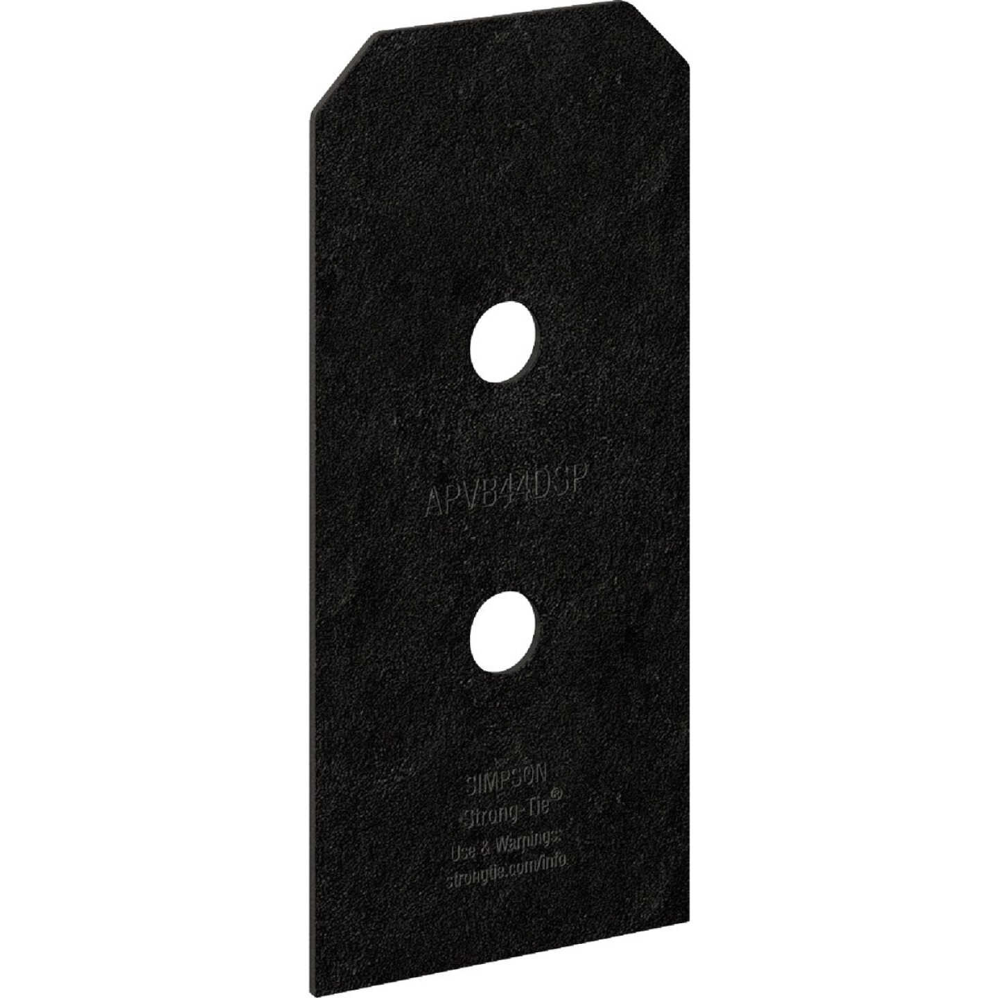 Simpson Strong-Tie Outdoor Accents Avant Collection ZMAX 4X Black Post Base Side Plate (2 Ct.) Image 1