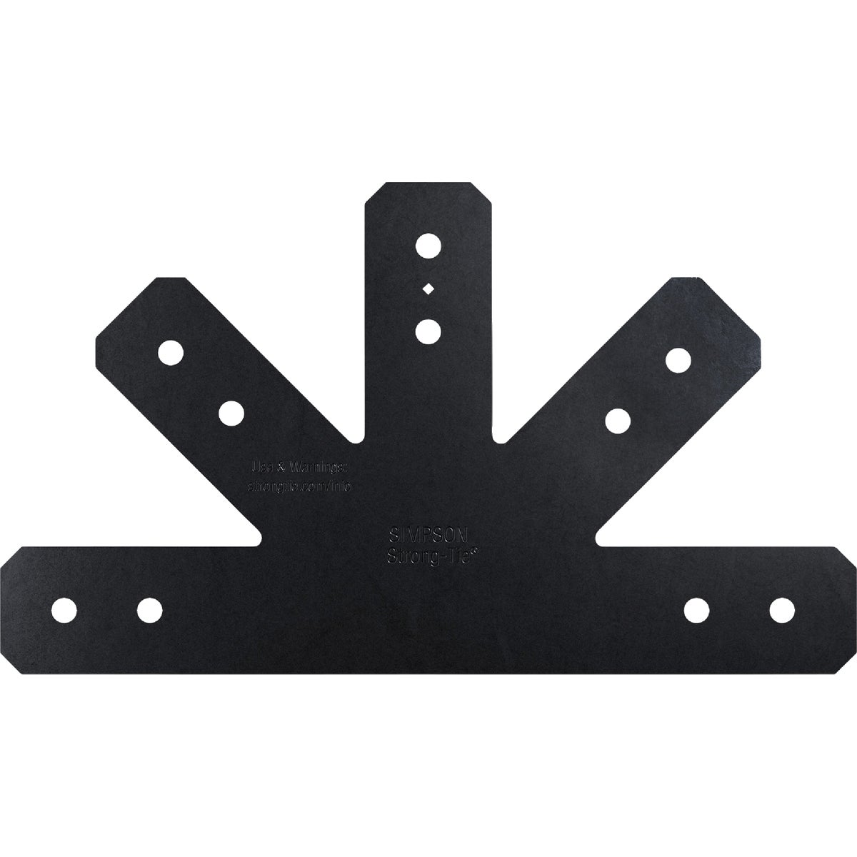 Simpson Strong-Tie Black Powder-Coated Gable T-Plate