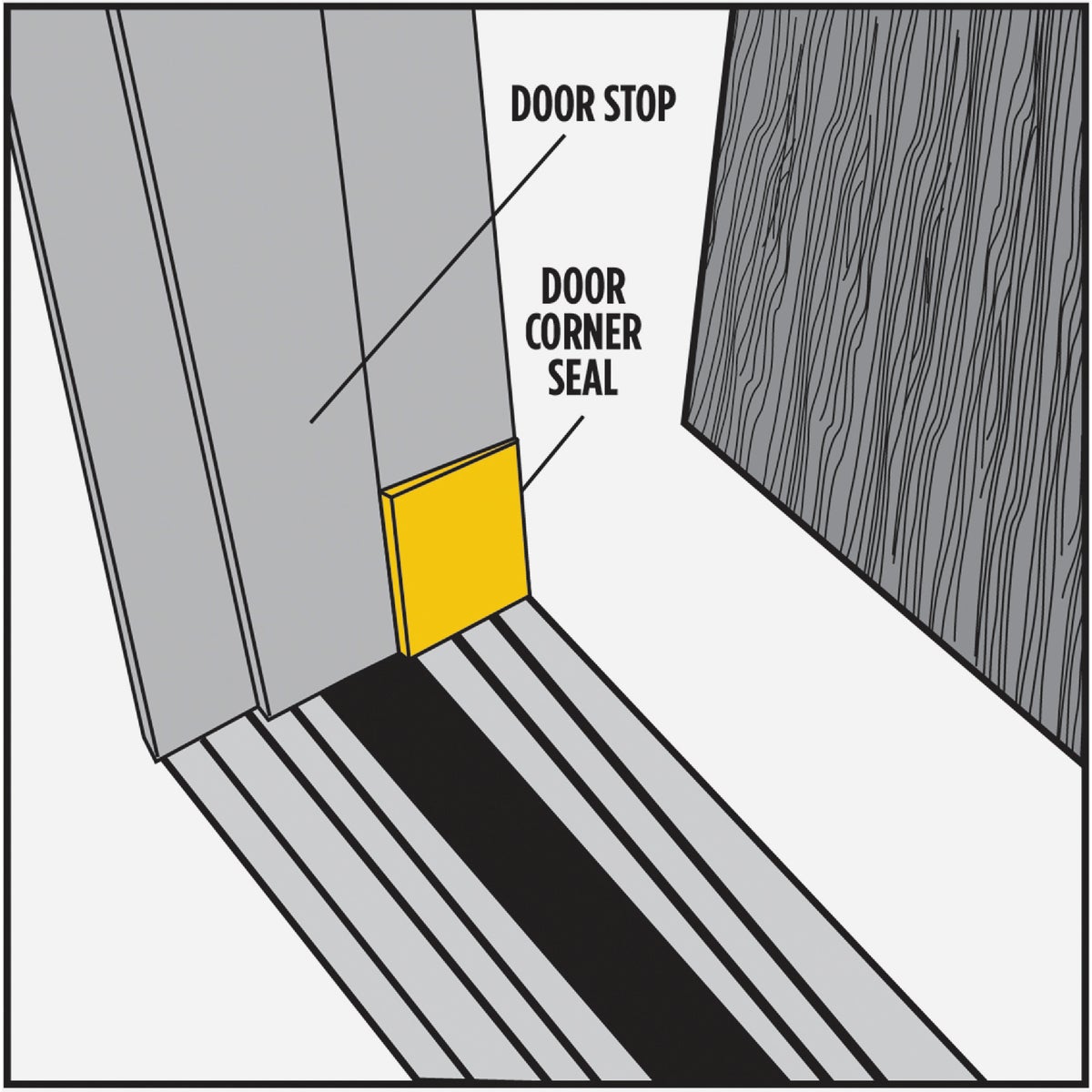 M-D Building Products White Door Corner Seal for Interior & Exterior Doors Image 4