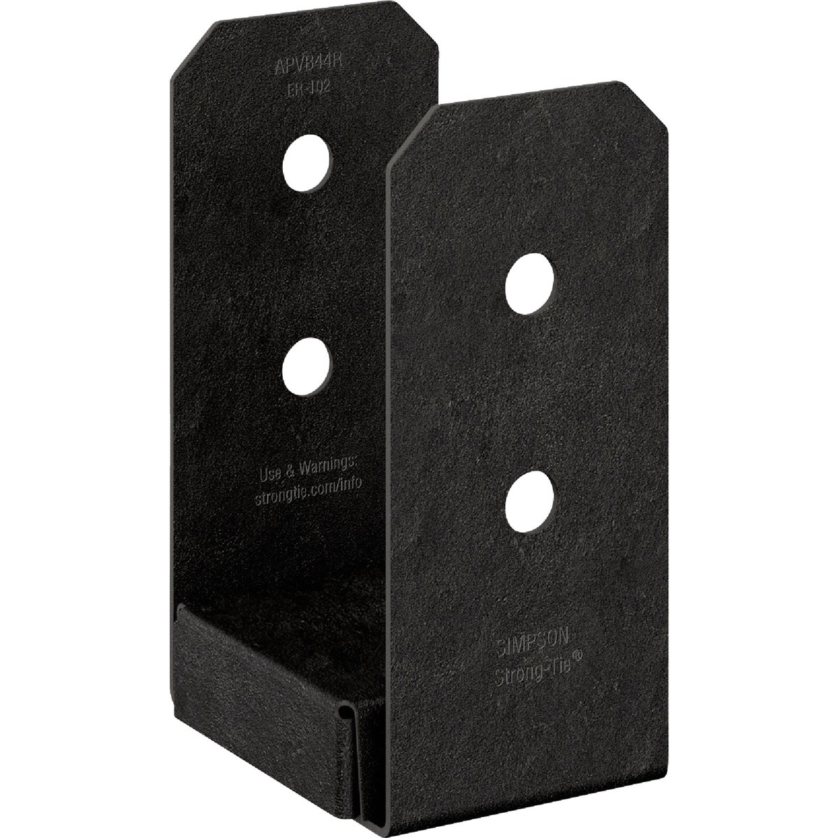 Simpson Strong-Tie Outdoor Accents Avant Collection ZMAX 4X4 Black Rough Post Base
