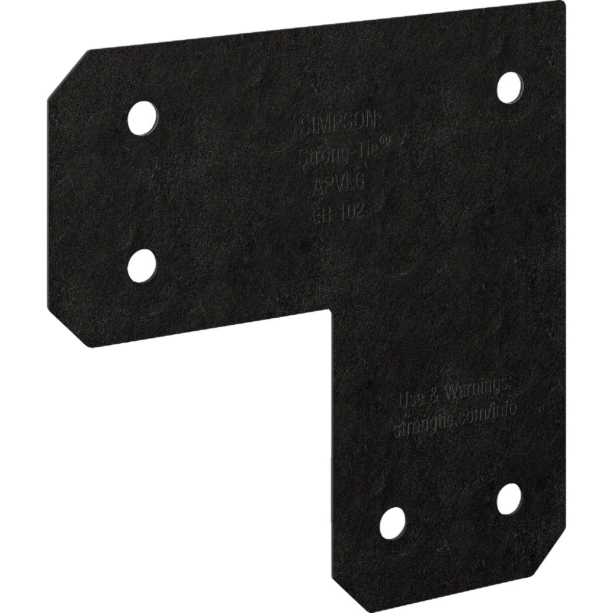 Simpson Strong-Tie Outdoor Accents Avant Collection ZMAX 6X6 Black L Strap Image 5