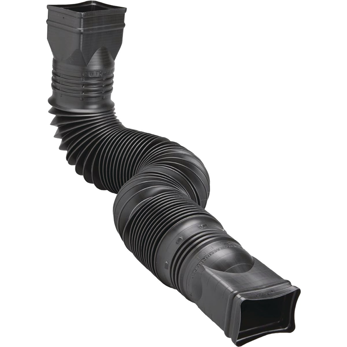 Amerimax Flex-A-Spout Black Vinyl Downspout Extension Image 1