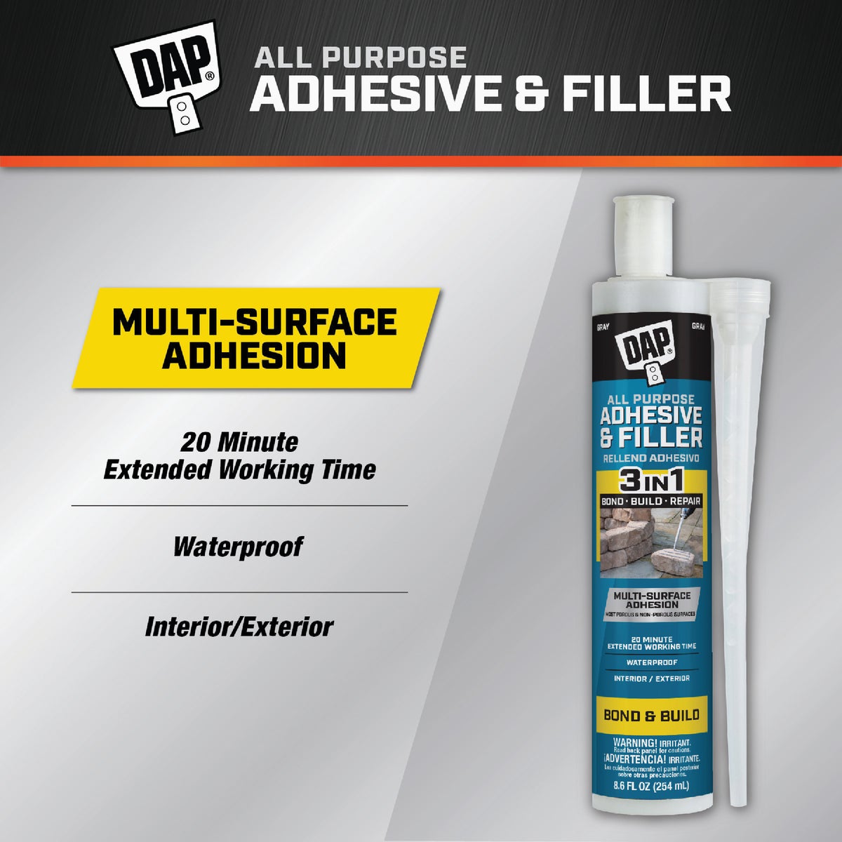 DAP 8.6 Oz. All Purpose Adhesive & Filler Image 2