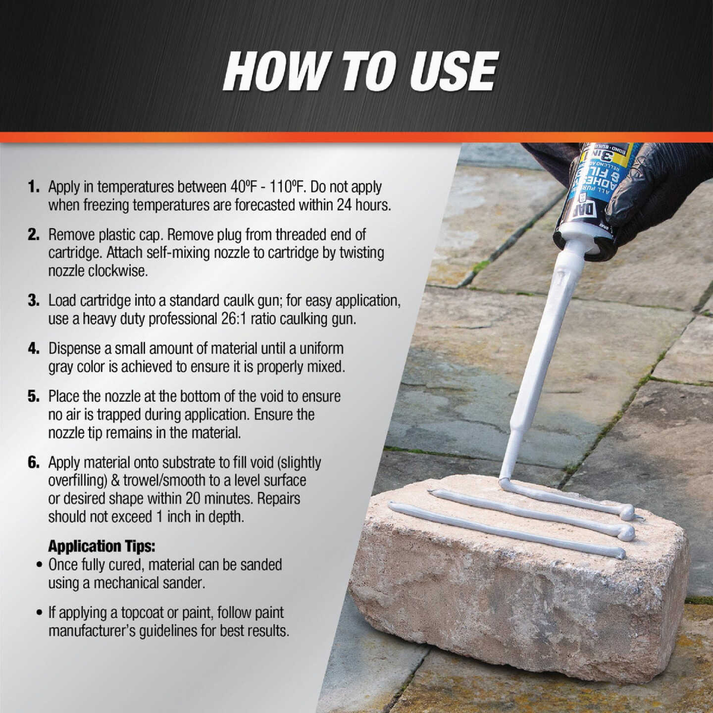 DAP 8.6 Oz. All Purpose Adhesive & Filler Image 6