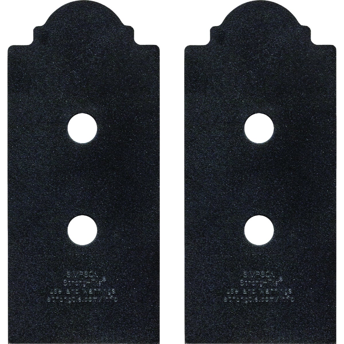 Outdoor Accents Mission Collection ZMAX, Black Post Base Side Plate for 4x (Qty-2)
