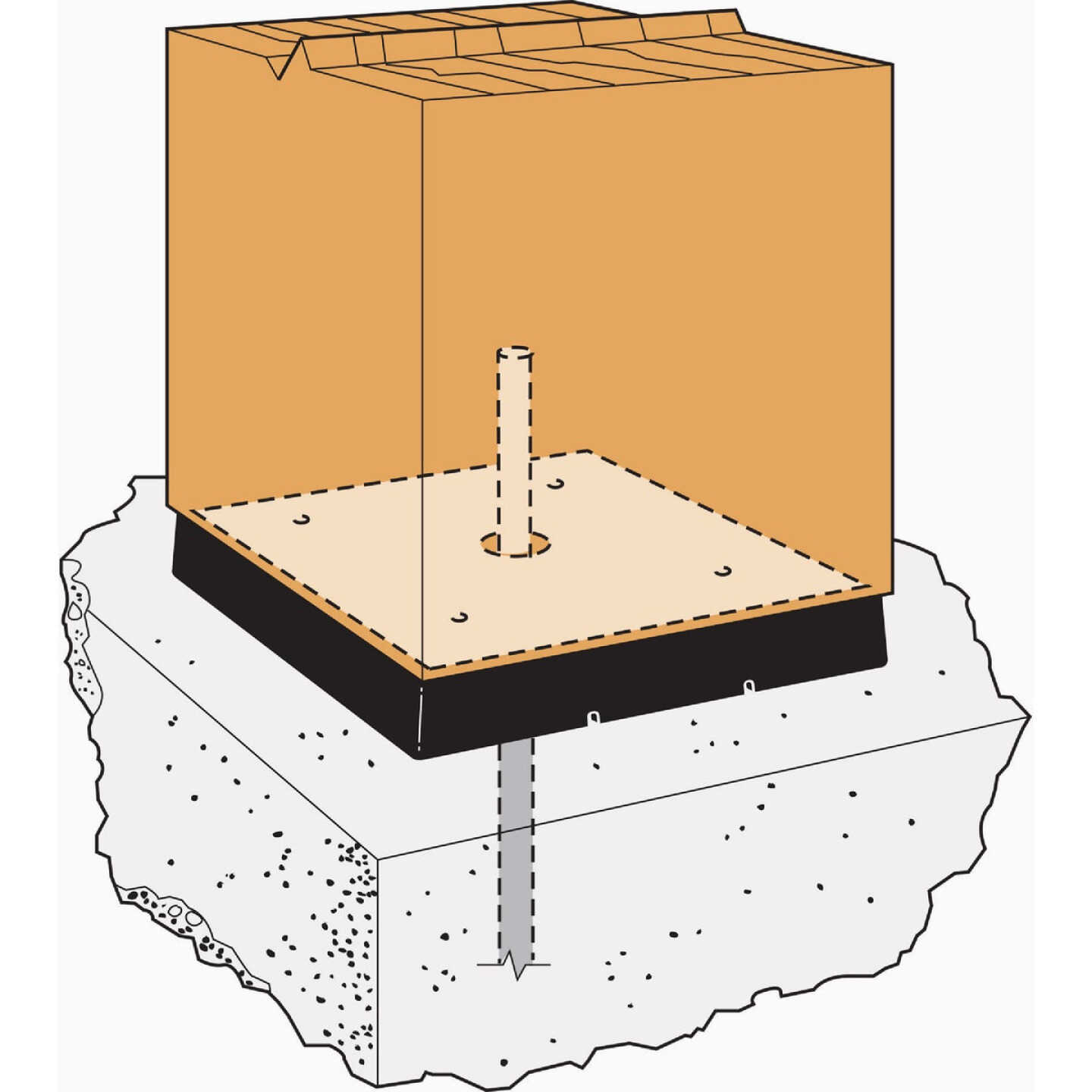 Simpson Strong-Tie CPS Composite Plastic Standoff for 8x8 Image 2