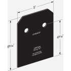 Simpson Strong-Tie Outdoor Accents Avant Collection ZMAX 6X Black Post Base Side Plate (2 Ct.) Image 2