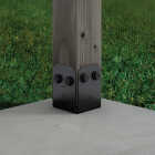 Simpson Strong-Tie Outdoor Accents Avant Collection ZMAX 6X Black Post Base Side Plate (2 Ct.) Image 5