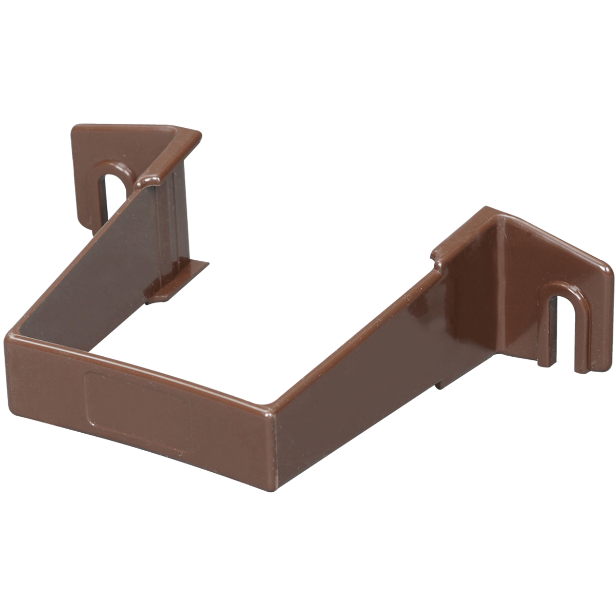 Amerimax 2 In. Contemporary Brown Vinyl Square Downspout Clip Image 1