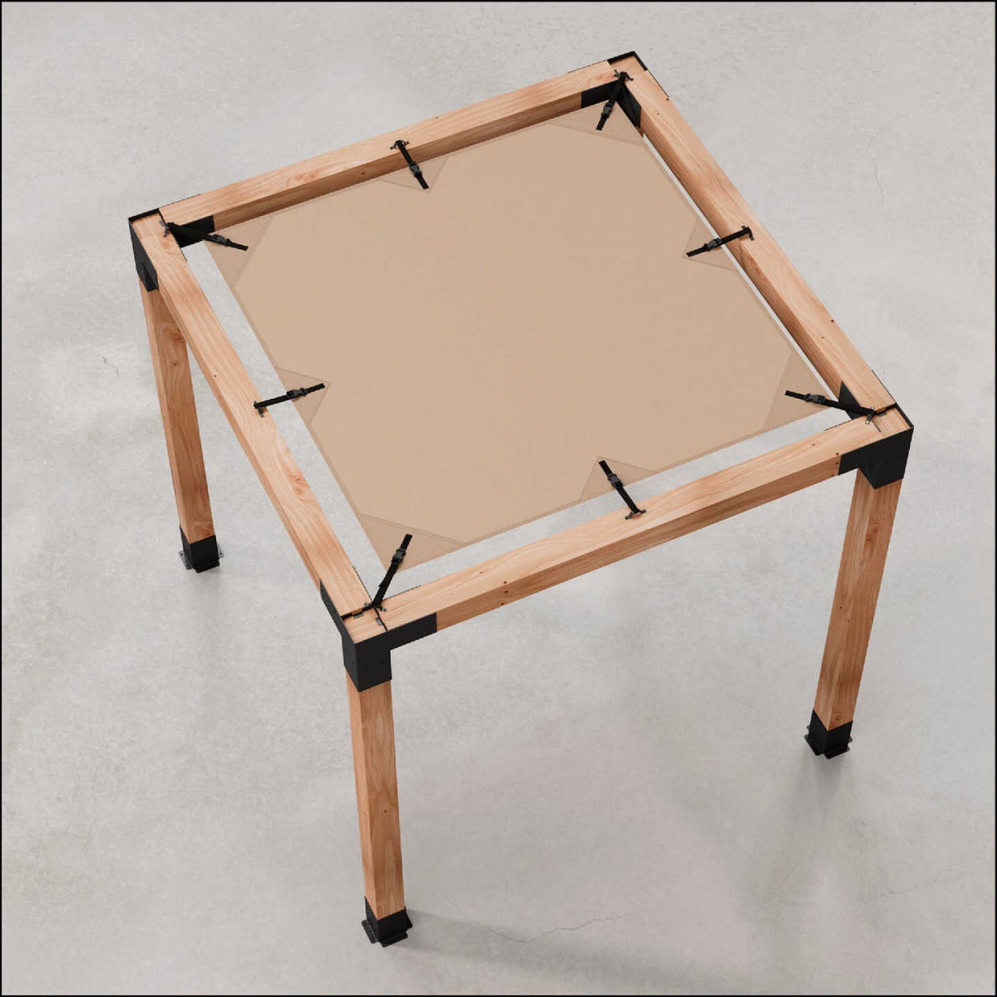 Simpson Strong-Tie Outdoor Accents Sage System Sunshade for 8 Ft. x 8 Ft. Pergola, Tan Image 3