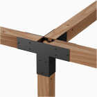 Simpson Strong-Tie Outdoor Accents Sage System Black Powder-Coated Middle-T Connector for 4x4 with Screws Image 2