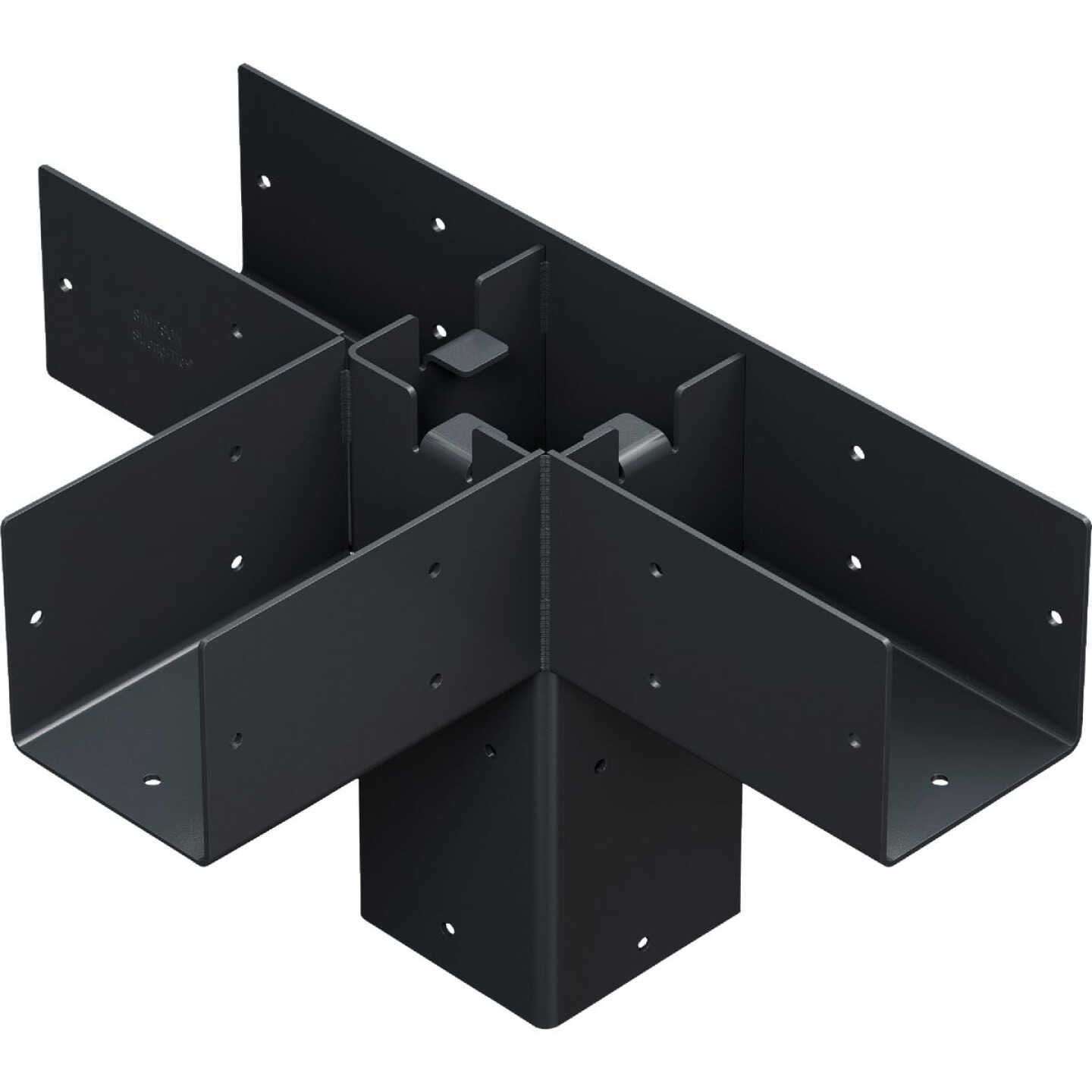 Simpson Strong-Tie Outdoor Accents Sage System Black Powder-Coated Middle-T Connector for 4x4 with Screws Image 4