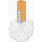 Simpson Strong-Tie ZMAX 4 In. x 6 In. 12 ga Galvanized Standoff Post Base Image 2
