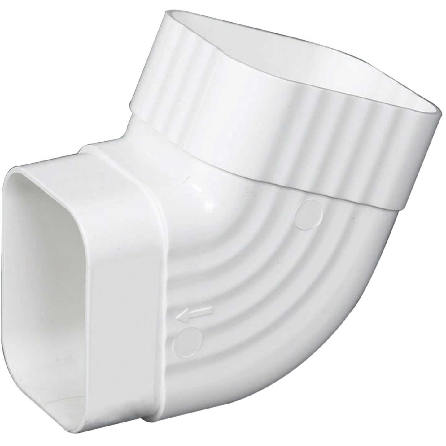 Amerimax 2 In. x 3 In. White Vinyl Side B Elbow Image 1