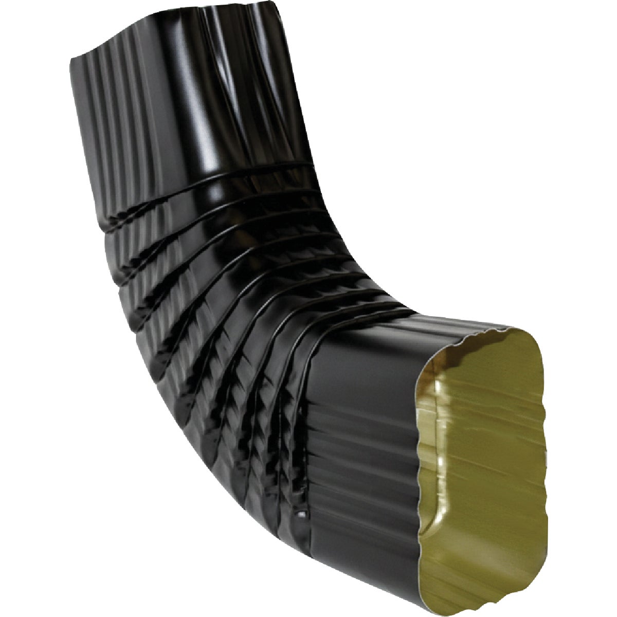 Spectra Metals 3 In. x 4 In. Aluminum Black Side Downspout Elbow Image 2