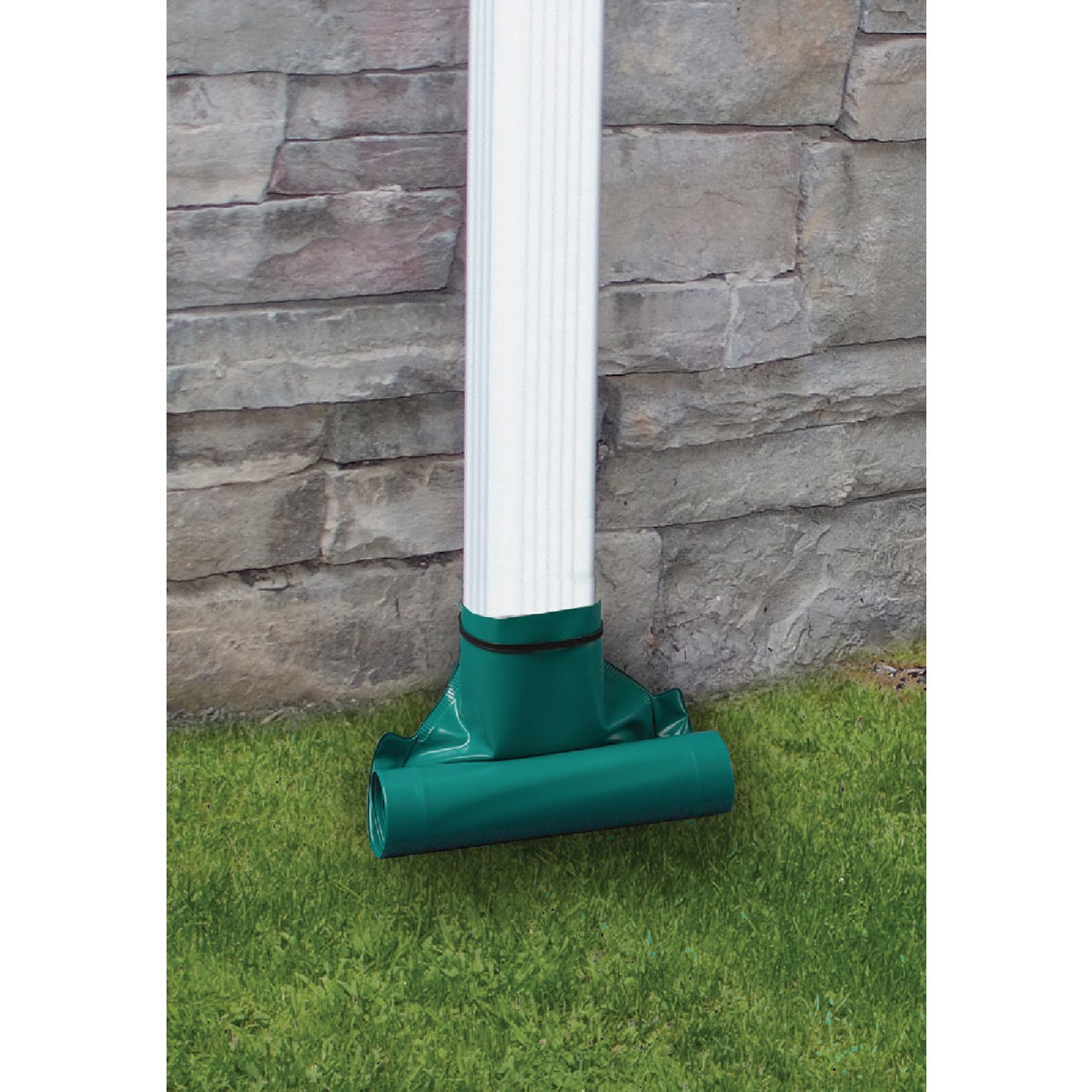Frost King Standard Flexible 4 In. x 12 Ft. Green Downspout Extender Image 2