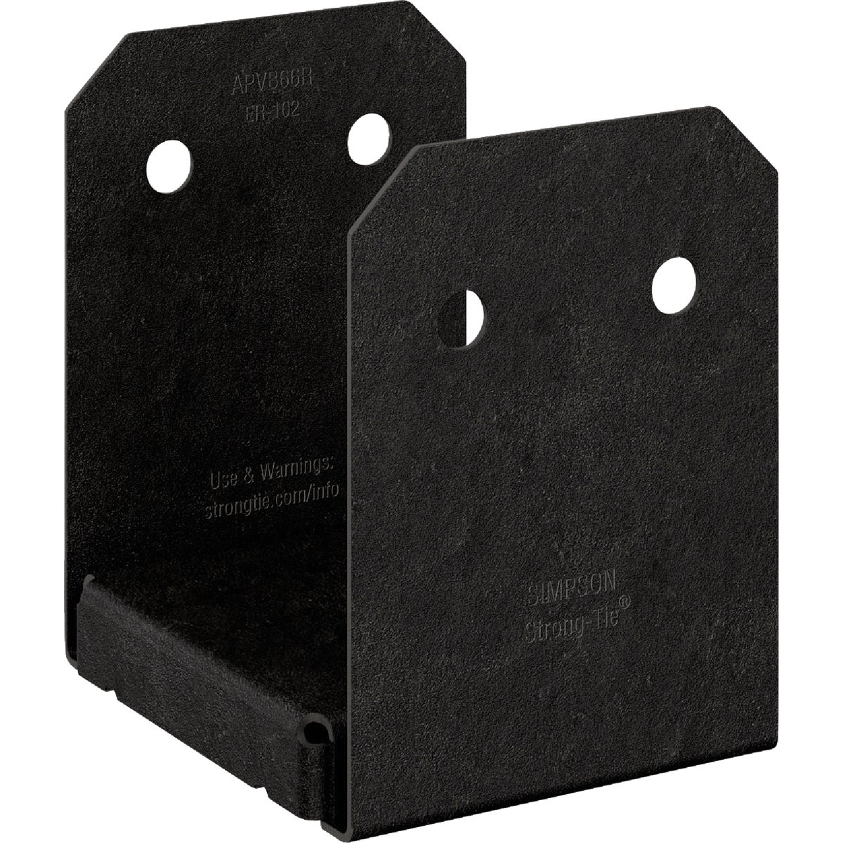 Simpson Strong-Tie Outdoor Accents Avant Collection ZMAX 6X6 Black Rough Post Base