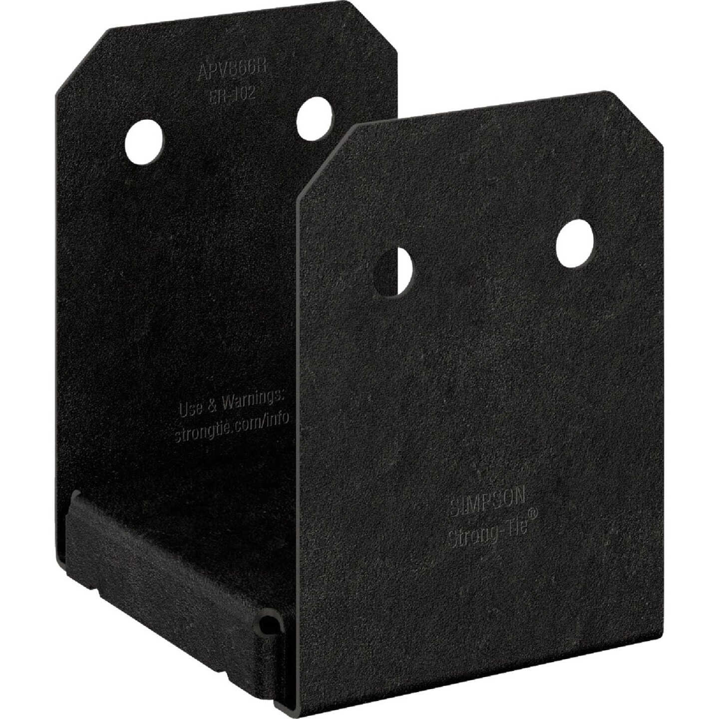 Simpson Strong-Tie Outdoor Accents Avant Collection ZMAX 6X6 Black Rough Post Base Image 1