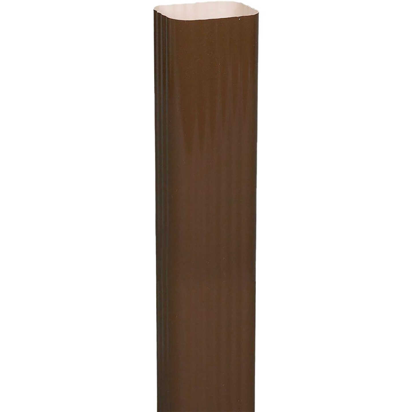 Spectra Metals 3 In. x 4 In. x 15 In. K-Style Brown Aluminum Downspout Extension Image 1