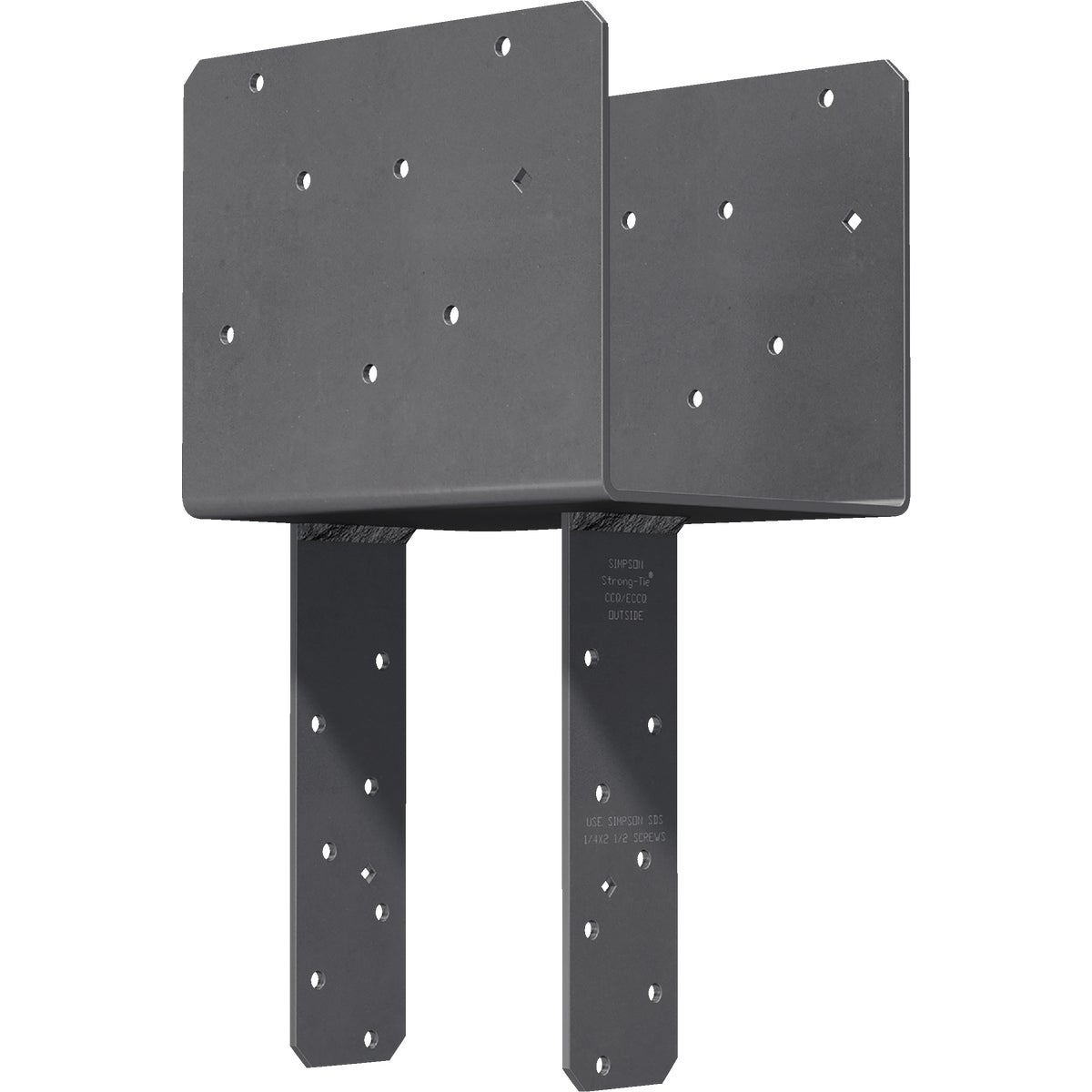 Simpson Strong-Tie 7 In. x 8 In. 7 ga Gray Paint End Column Cap