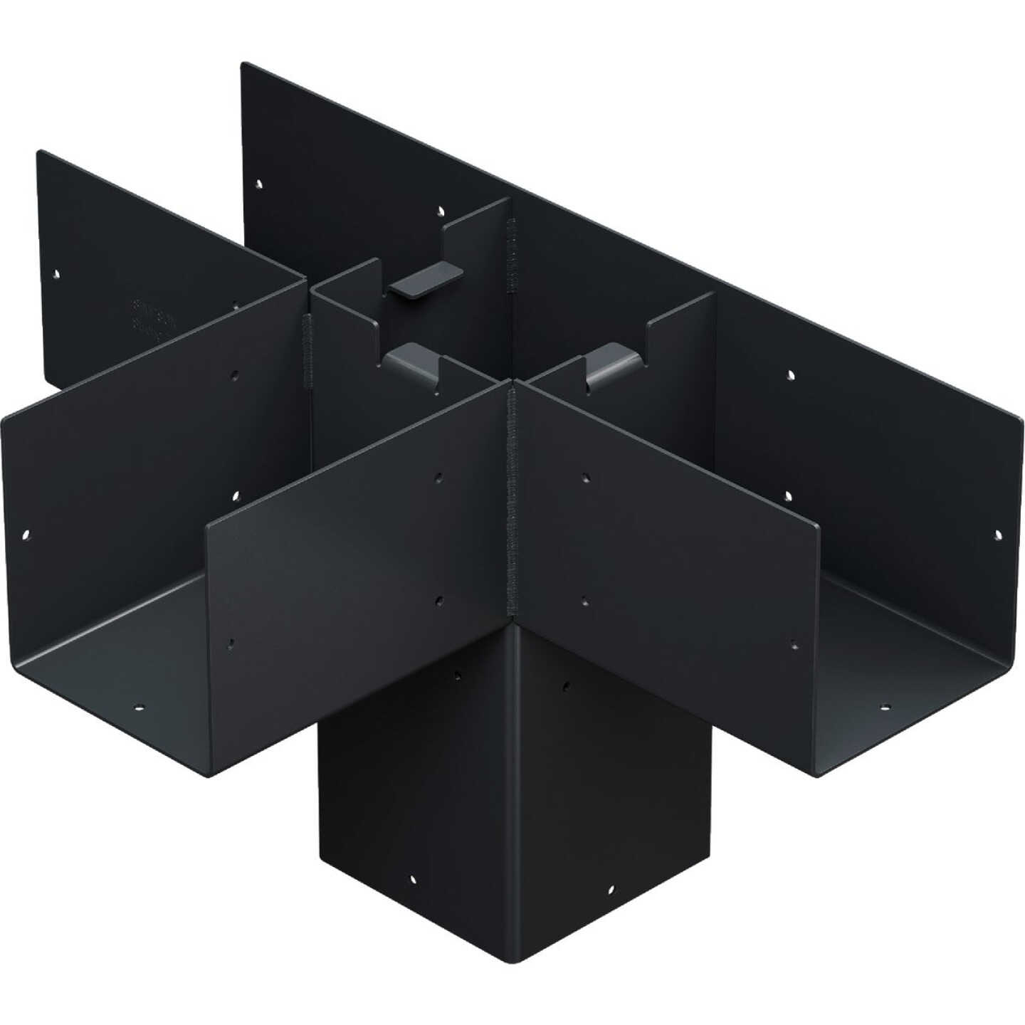 Simpson Strong-Tie Outdoor Accents Sage System Black Powder-Coated Middle-T Connector for 6x6 with Screws Image 3