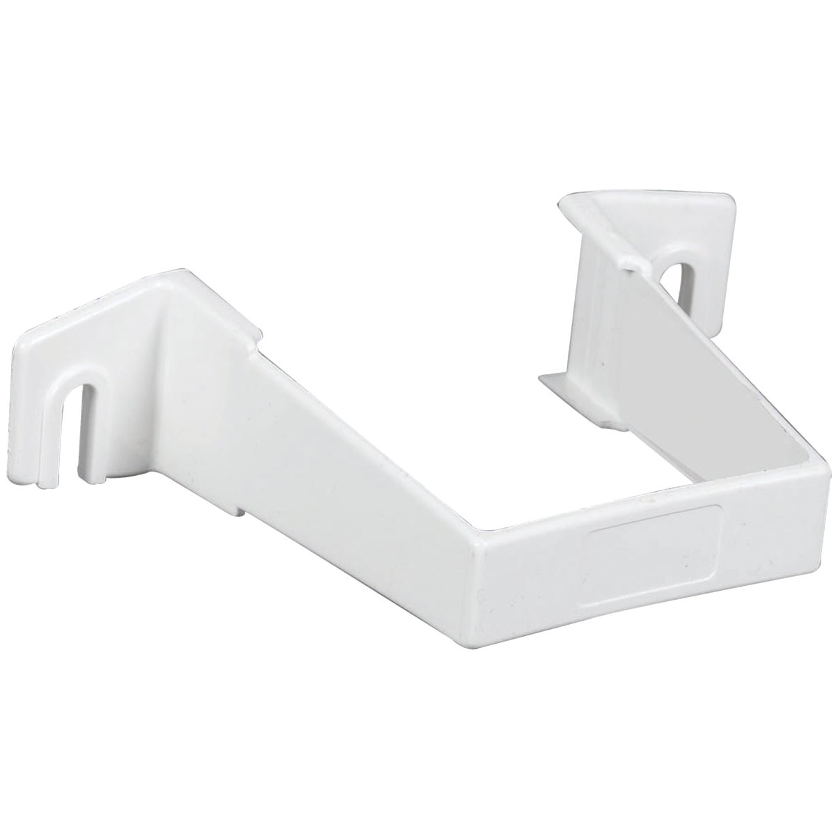 Amerimax 2 In. Contemporary White Vinyl Square Downspout Clip Image 1