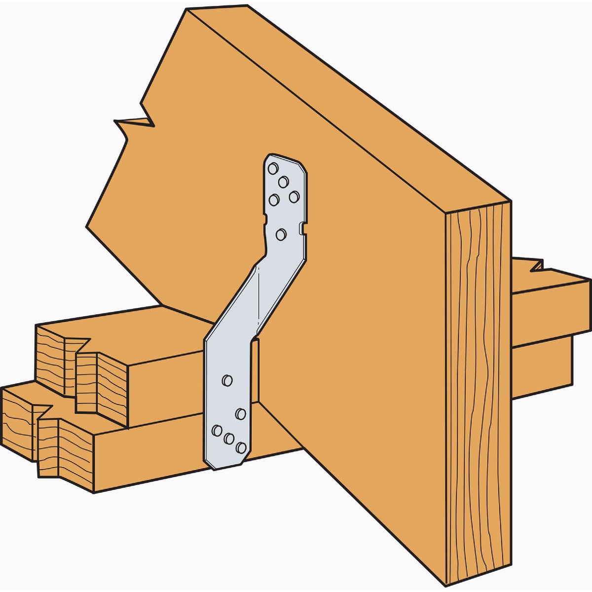 Simpson Strong-Tie H8 18 ga Stainless Steel Hurricane Tie Image 2