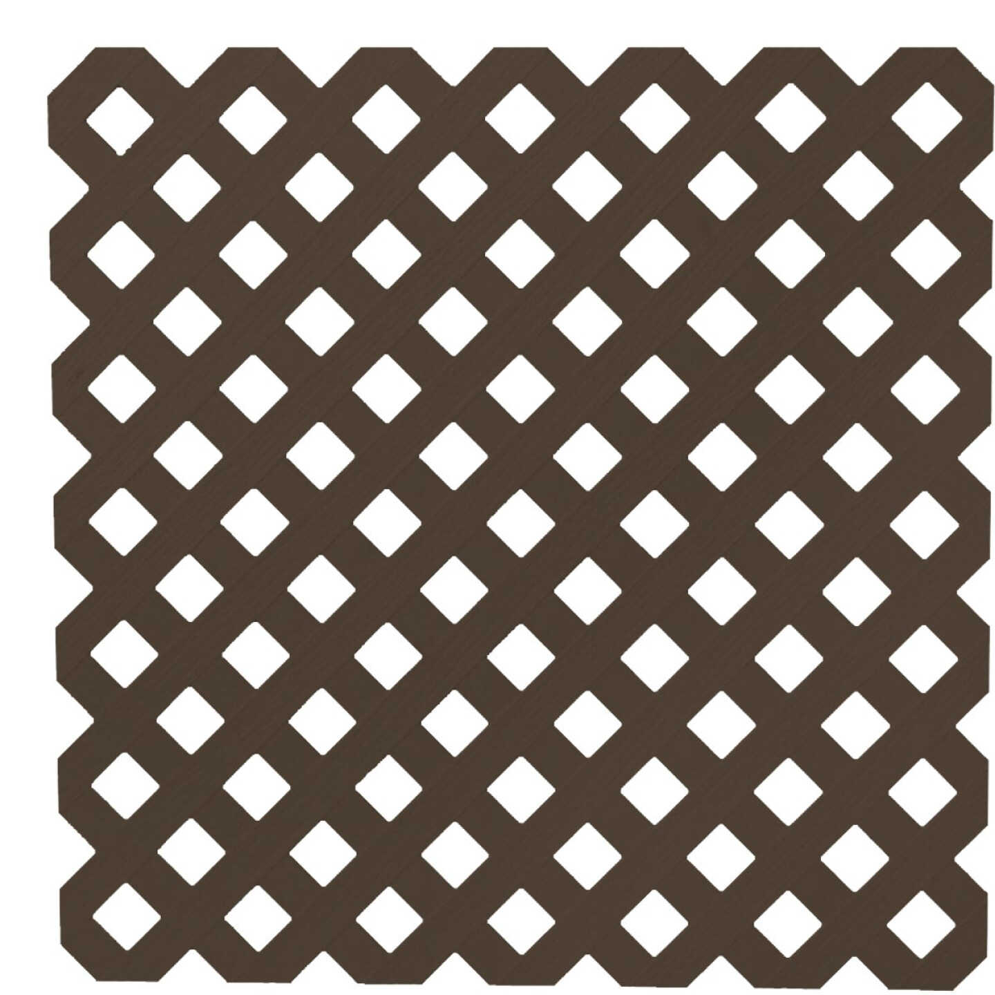 Deckorators 4 Ft. W x 8 Ft. L x 1/8 In. Thick Dark Brown Vinyl Privacy Lattice Panel Image 1