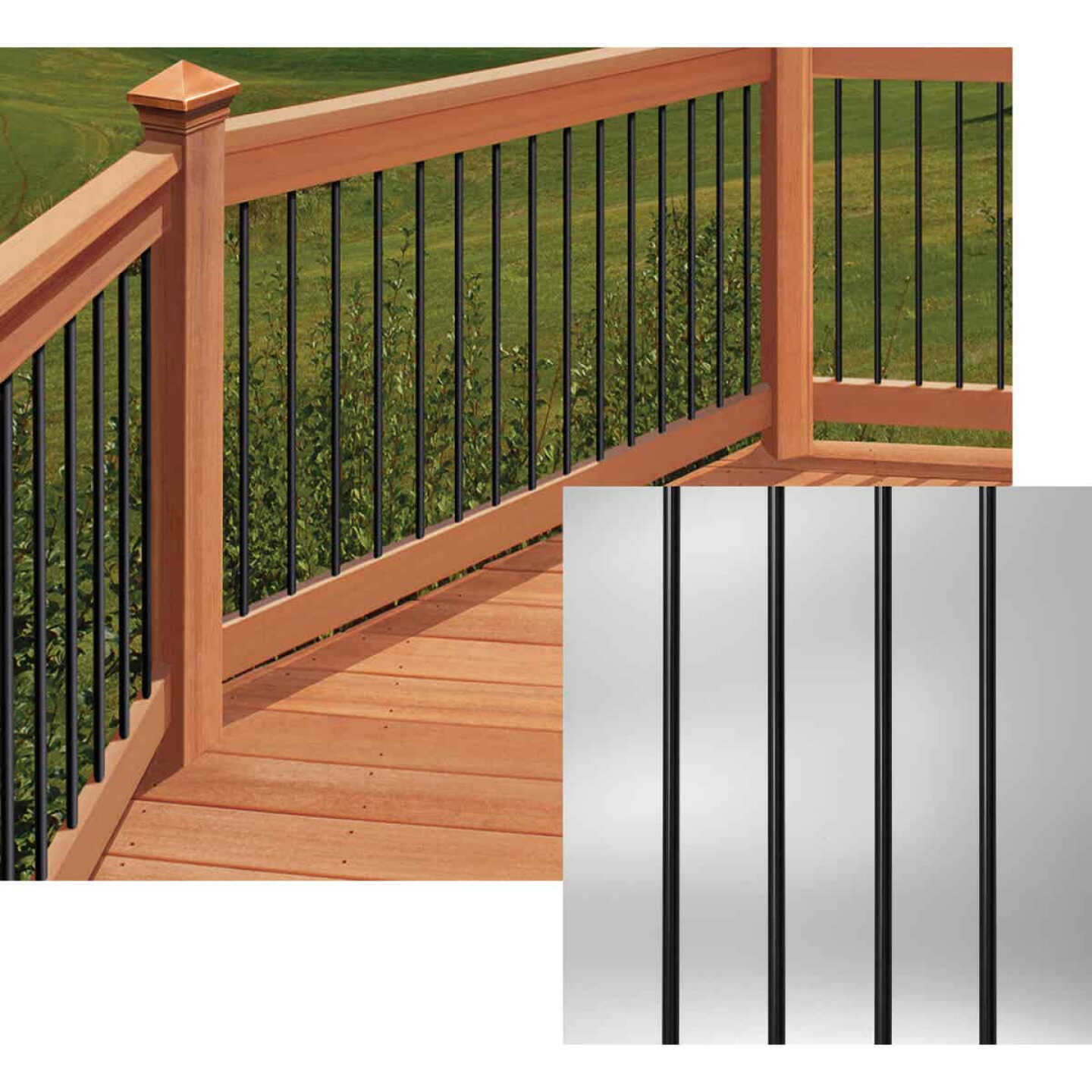 Deckorators 26 In. Black Aluminum Classic Baluster (10-Pack) Image 1
