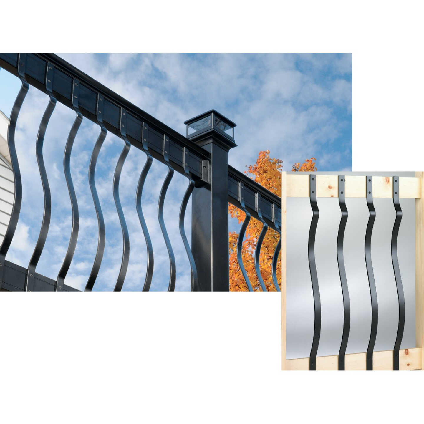 Deckorators 32-1/4 In. Black Aluminum Baroque Baluster (5-Pack) Image 1