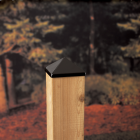 Deckorators 4 In. x 4 In. Metal Black Post Cap Image 2