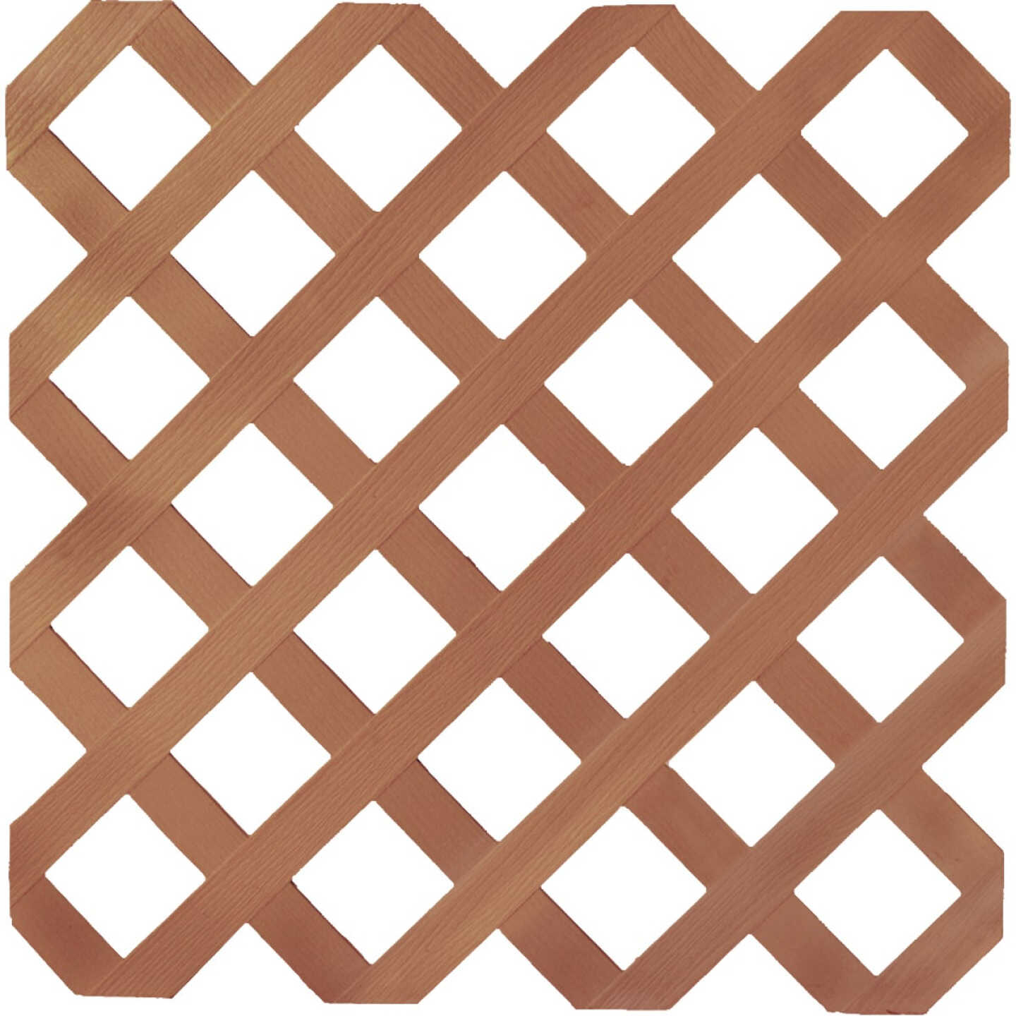 Deckorators 4 Ft. W x 8 Ft. L x 1/8 In. Thick Redwood Vinyl Lattice Panel Image 1