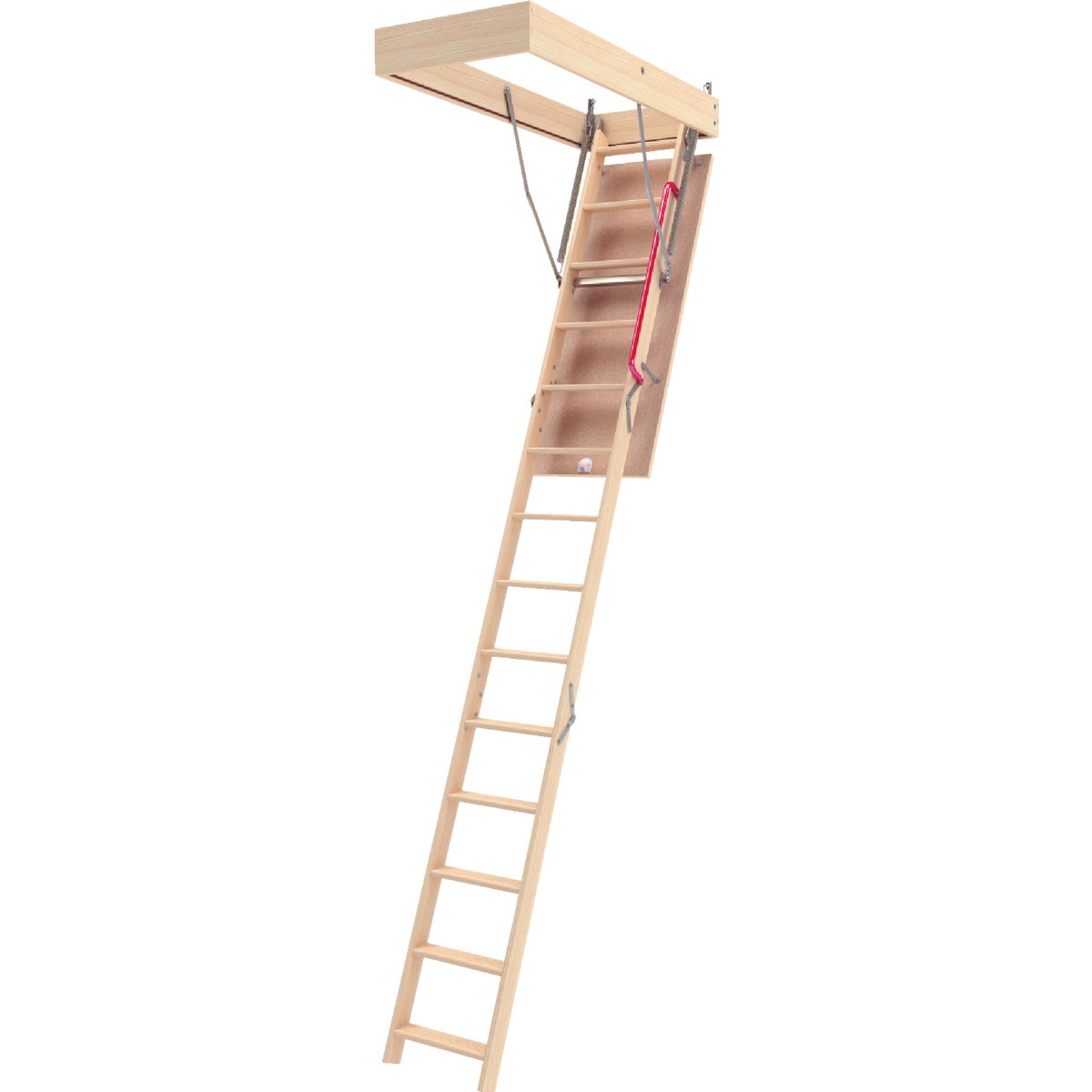 Fakro LWB 8 Ft. to 10 Ft. 4 In. 25 In. x 54 In. Wood Attic Stairs, 350 Lb. Load