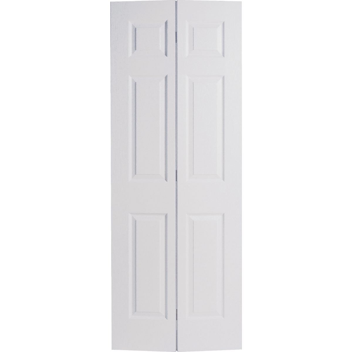 Masonite 30 In. W x 79 In. H Textured Hardboard Primed White 6-Panel 2-Door Bifold Door