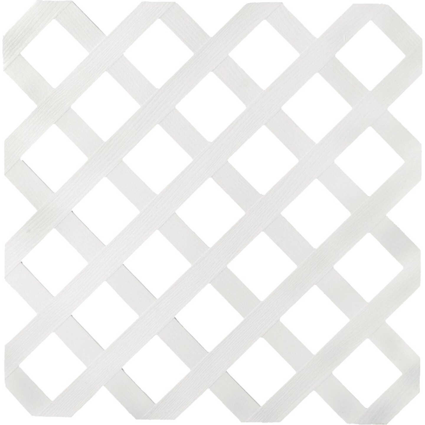 Deckorators 4 Ft. W x 8 Ft. L x 1/8 In. Thick White Vinyl Lattice Panel Image 1