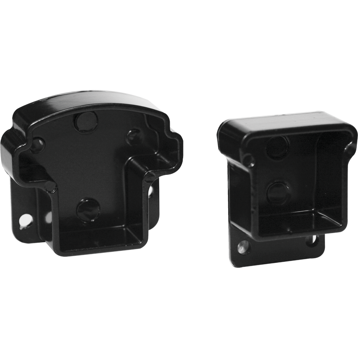 Gilpin Summit Black Aluminum Railing Mounting Rail Bracket (2-Pack)