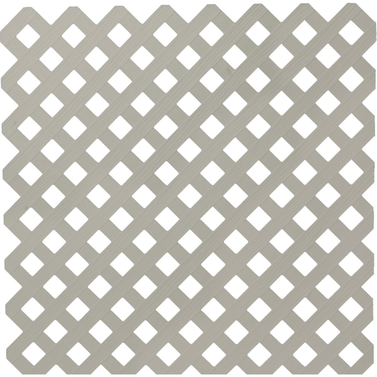 Deckorators 4 Ft. W x 8 Ft. L x 1/8 In. Thick Gray Vinyl Privacy Lattice Panel