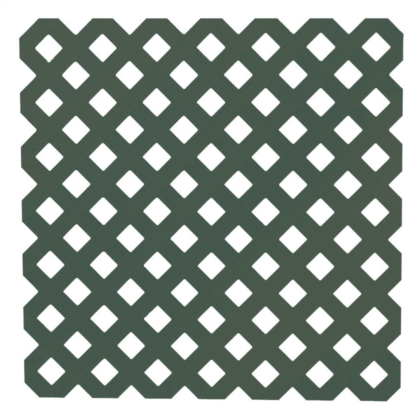 Deckorators 4 Ft. W x 8 Ft. L x 1/8 In. Thick Dark Green Vinyl Privacy Lattice Panel Image 1