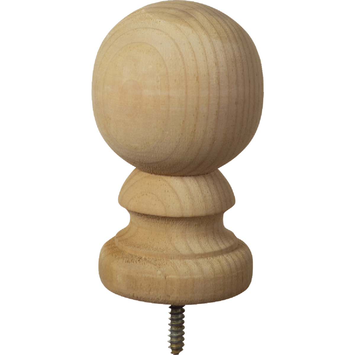 ProWood 3-9/16 In. x 5-3/8 In. Treated Wood Ball Top Natural Post Cap Image 1