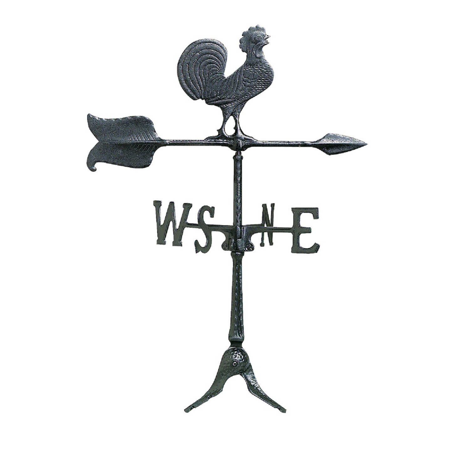 Whitehall Products 24 In. Black Aluminum Rooster Weather Vane Image 1