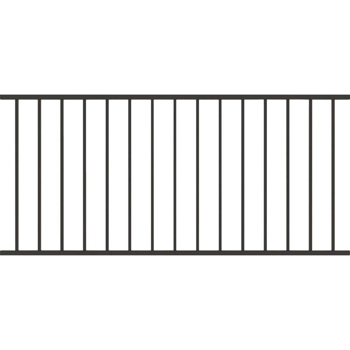 Fortress Building Products Fe26 34 In. H x 6 Ft. L Black Sand Galvanized Steel Railing Panel