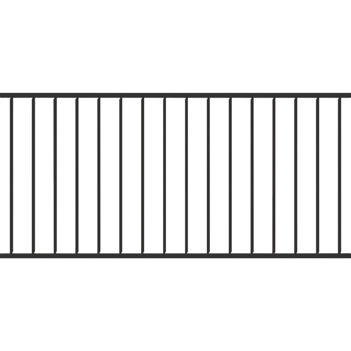 Fortress Building Products Fe26 34 In. H x 6 Ft. L Black Sand Galvanized Steel Adjustable Railing Stair Panel