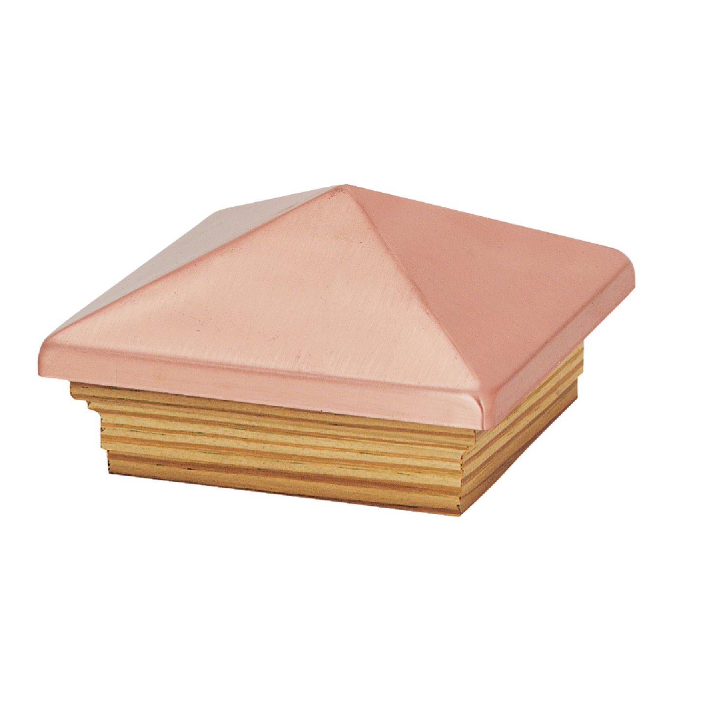 Deckorators 4 In. x 4 In. Plastic Top, Pressure Treated Pine Base Press-On Post Cap Image 1