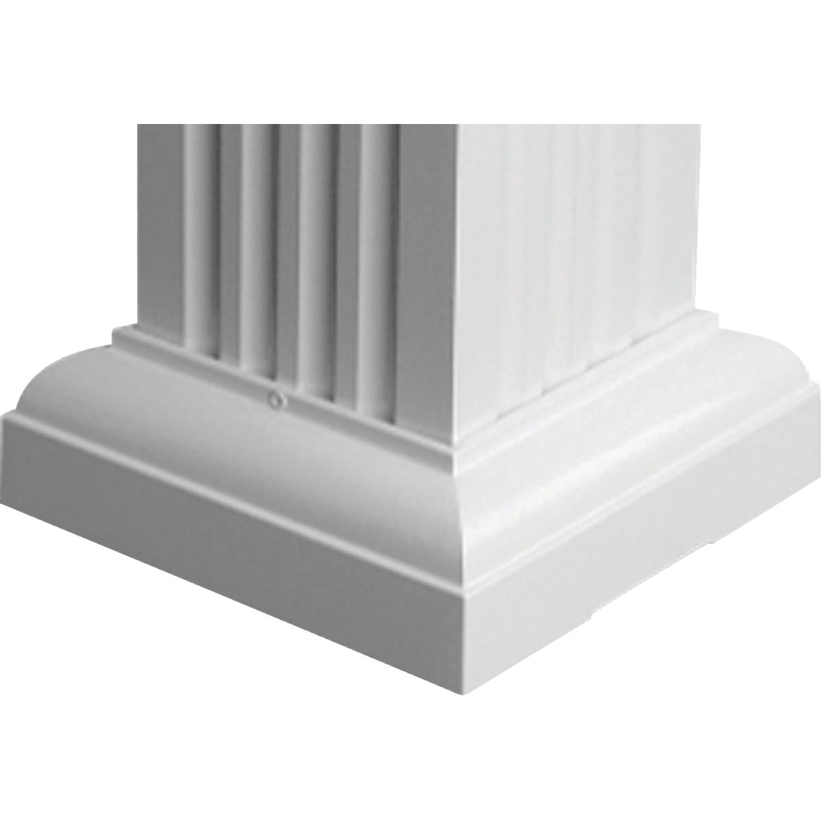 Crown Column 6 In. White Aluminum Standard Cap/Base